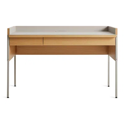 Blu Dot Tabloid Desk In White Oak/putty