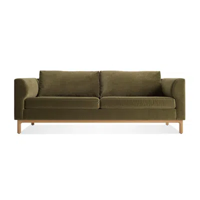 Blu Dot Guide 82" Sofa In Moss Velvet/white Oak