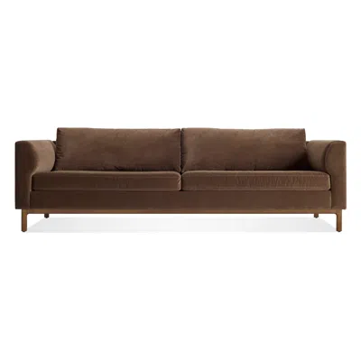 Blu Dot Guide 96" Sofa In Coffee Velvet/walnut