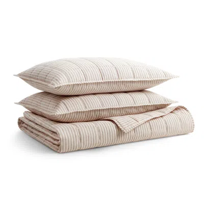 Blu Dot Canfield Stripe Quilt Set In Tomato Stripe