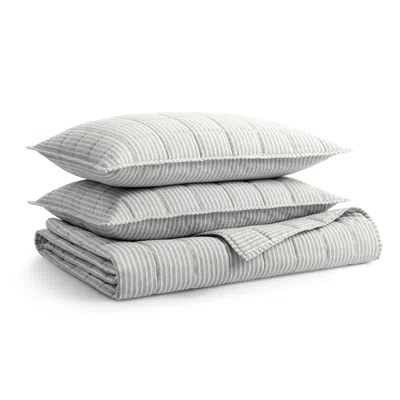 Blu Dot Canfield Stripe Quilt Set In Navy Stripe