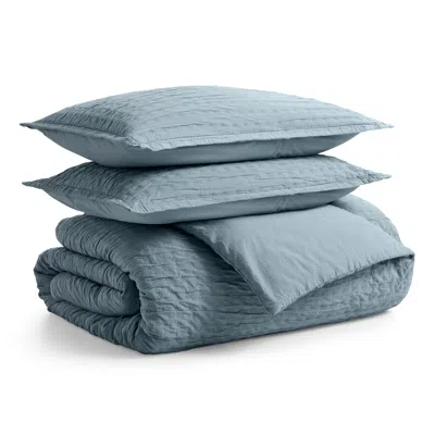 Blu Dot Popple Duvet Set In Grey Blue