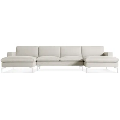 Blu Dot New Standard U-shaped Sectional Sofa In Maharam Mode In Clavicle/white