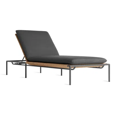 Blu Dot Dog Days Outdoor Sun Lounger In Sunbrella Coal/charcoal