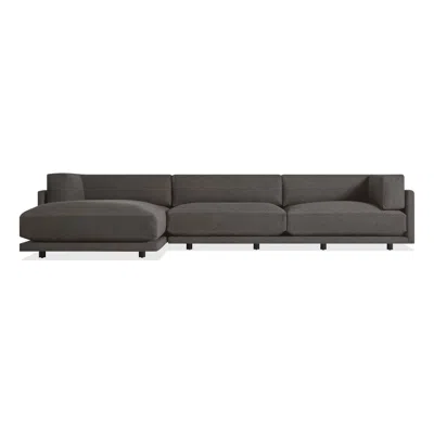 Blu Dot Sunday Sofa W/ Left Arm Chaise In Kelso Charcoal