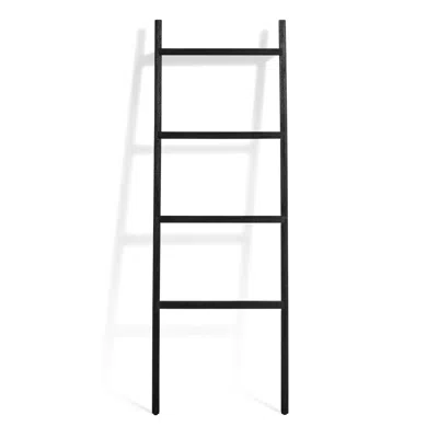 Blu Dot Woodsy Storage Ladder In Black Stained Acacia