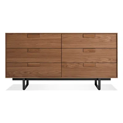 Blu Dot Series 11 6 Drawer Dresser In Walnut/oblivion