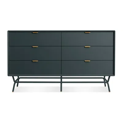 Blu Dot Dang 6 Drawer Dresser In Navy Green