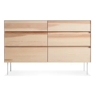 Blu Dot Clad 6 Drawer Dresser In Hickory/white
