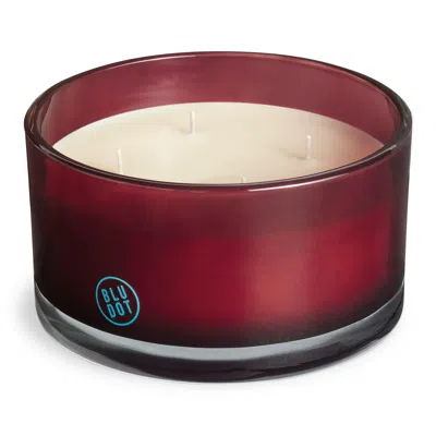 Blu Dot Grandpa's Glove Large Candle In Oxblood