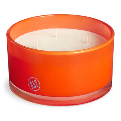 Blu Dot The Shop Large Candle In Dayglow Orange