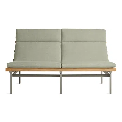 Blu Dot Perch Outdoor 2 Seat Sofa In Sunbrella Oasis/charcoal