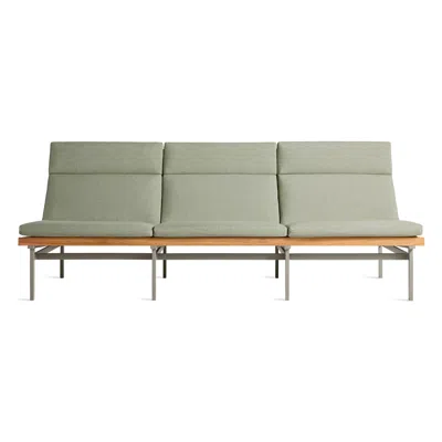 Blu Dot Perch Outdoor 3 Seat Sofa In Sunbrella Oasis/charcoal