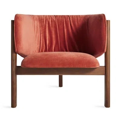 Blu Dot All In Lounge Chair In Tomato Velvet
