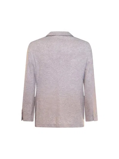 BRUNELLO CUCINELLI GREY WOOL BLAZER 