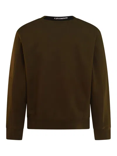 Shop C.p. Company Dark Green Cotton Sweatshirt In Verde