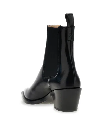 Gianvito Rossi Wylie Dover 45 Glossed-leather Chelsea Boots In Black
