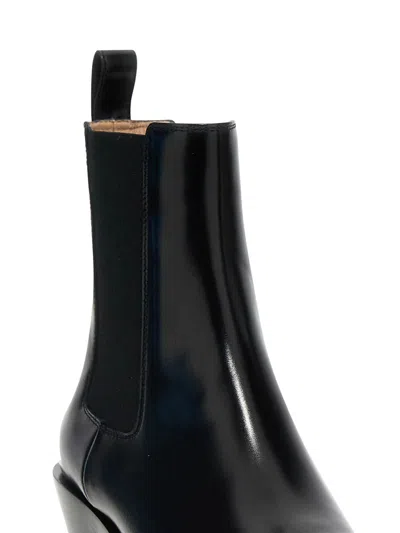 Gianvito Rossi Wylie Dover 45 Glossed-leather Chelsea Boots In Black
