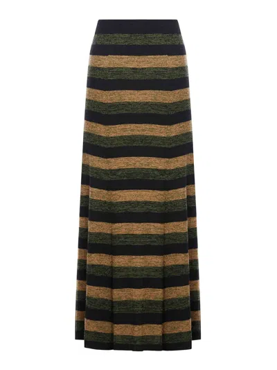 Shop Ganni Maxi Skirt In Multicolor