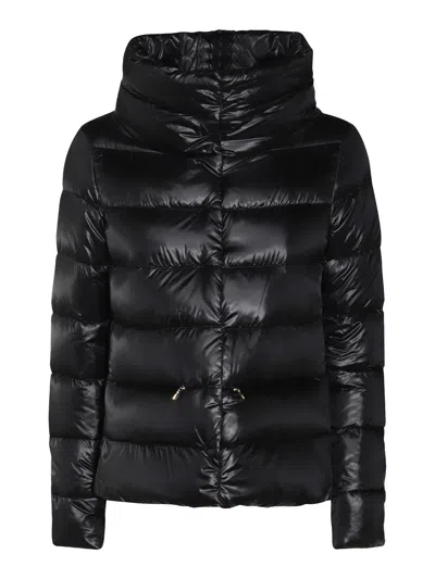 Herno Funnel Neck Padded Down Jacket In Negro