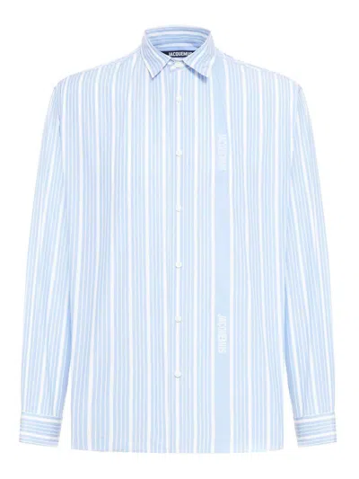 Jacquemus La Chemise Simon Logo Striped Shirt In Multicolor