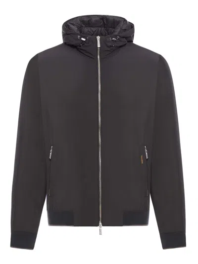 Moorer Oniro-stp Bomber Jacket In Negro