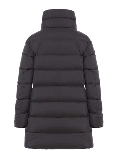 Moorer Alana Padded High-neck Coat In Negro