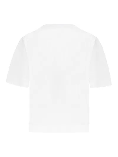 Off-white T-shirt With Logo Print In Blanco