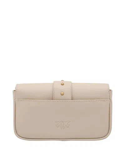 Shop Pinko Love One Simply Pocket Shoulder Bag In Beis