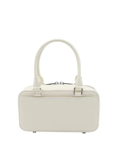 SELF-PORTRAIT WHITE LEATHER TOP HANDLE BAG 