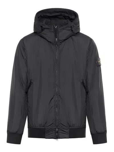 Stone Island Padded Jacket With Drip-proof And Wind-resistant In Negro
