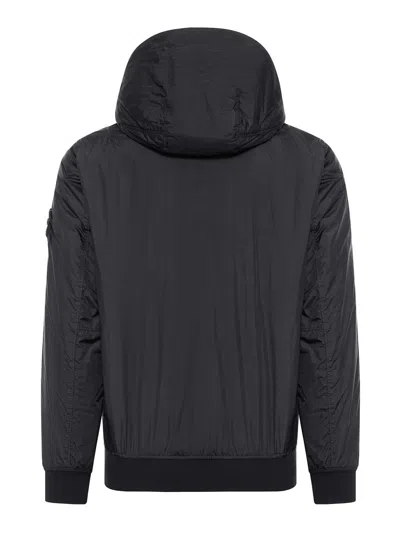 Stone Island Padded Jacket With Drip-proof And Wind-resistant In Negro
