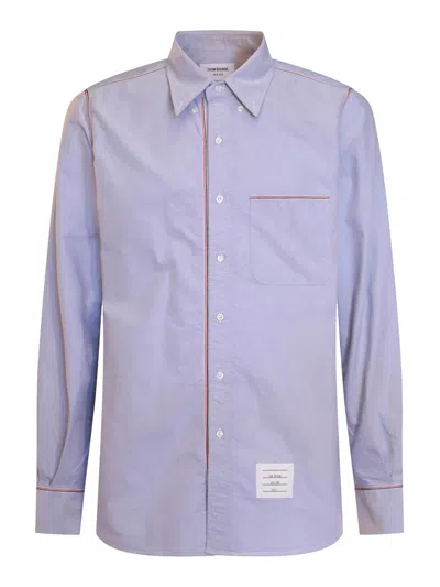 Thom Browne Light Blue Cotton Shirt In Azul
