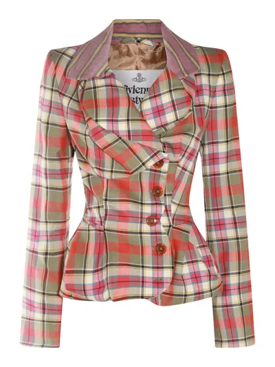 Shop Vivienne Westwood Multicolor Wool Blazer In Rojo