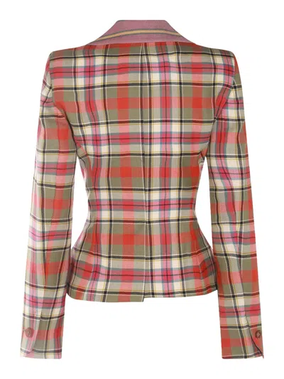 Shop Vivienne Westwood Multicolor Wool Blazer In Rojo