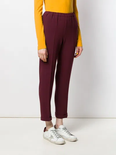 Shop Alberto Biani Elasticated Waist Straight Leg Trousers