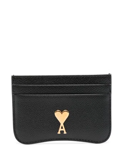 Shop Ami Alexandre Mattiussi Ami Paris Paris Leather Card Case