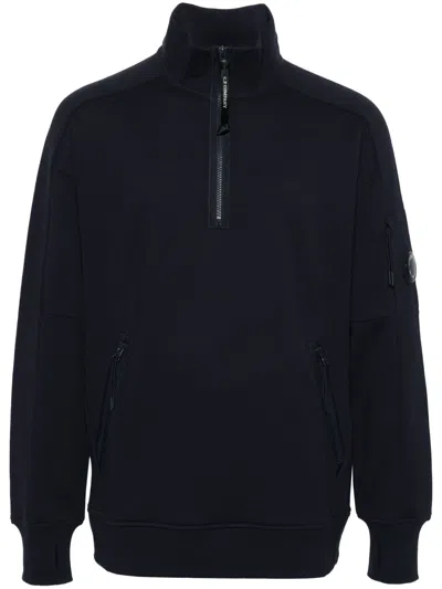C.p. Company Cp Company Diagonal Raised Fleece Half Zipped Sweatshirt