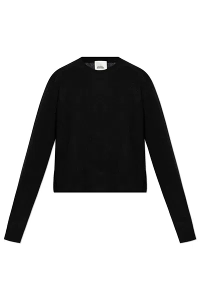 Shop Isabel Marant Lylia Crewneck Knitted Jumper In Black