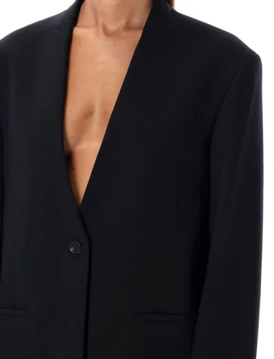 Jil Sander Single-breasted Long-sleeved Blazer In Black