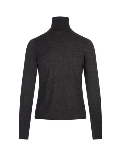 Shop Max Mara Anthracite Adda Turtleneck Sweater In Grey