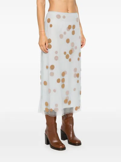Fendi Tulle Skirt With All-over Macro Polka-dot Motif