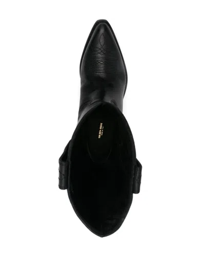 Golden Goose Low Wish Star Textured-leather Cowboy Boots
