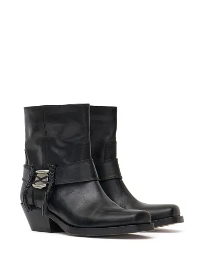 Isabel Marant Akson Embellished Tasseled Leather Ankle Boots