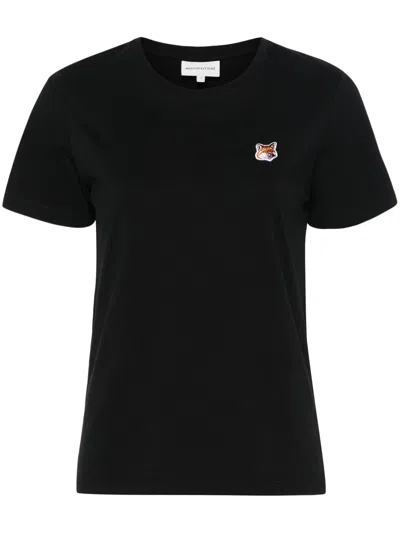 Shop Maison Kitsuné Fox Head Patch Regular Tee Shirt
