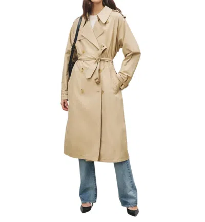 Nili Lotan Tanner Cotton-blend Twill Trench Coat In Green