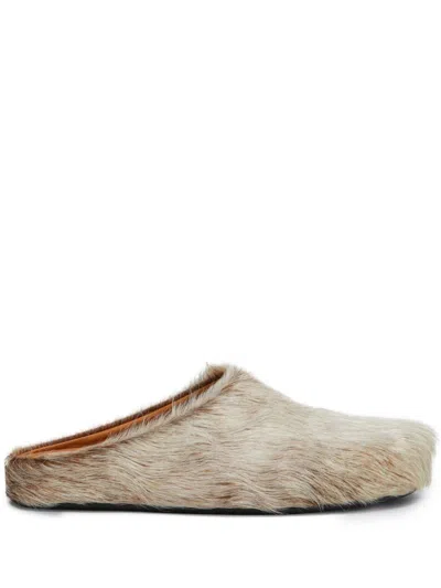 Shop Marni Furry Slippers