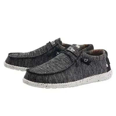 Hey Dude Men's Wally Sport Knit Casual Moccasin Sneakers From Finish Line In Black
