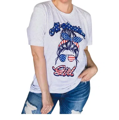 She Shed All American Girl Tee In White In White