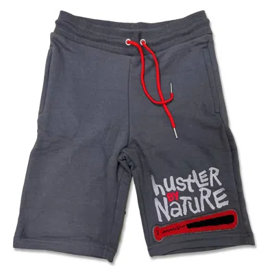 Retro Label Men's 4's Infrared Hustler Shorts In Charcoal In Pink
